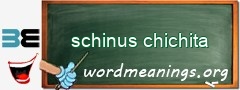 WordMeaning blackboard for schinus chichita